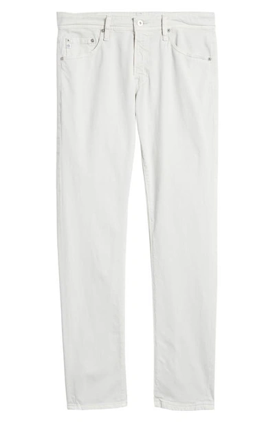 Ag Everett Sueded Stretch Sateen Slim Straight Leg Pants In Sulfur Silver Smoke