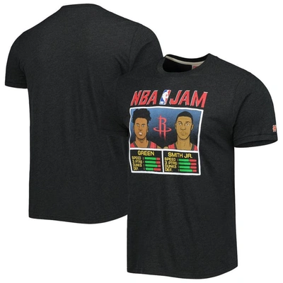 Shop Homage Jalen Green & Jabari Smith Jr. Charcoal Houston Rockets Nba Jam Tri-blend T-shirt