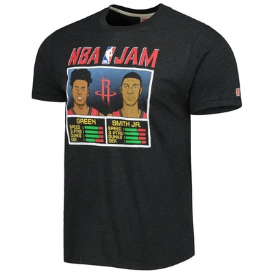Shop Homage Jalen Green & Jabari Smith Jr. Charcoal Houston Rockets Nba Jam Tri-blend T-shirt
