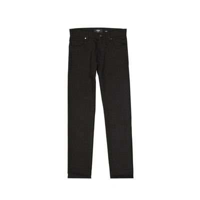 Shop Fendi Cotton Denim Jeans In Black