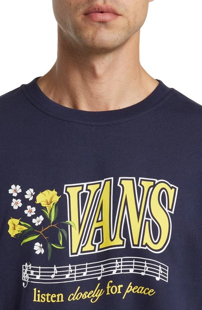 Shop Vans Noted Crewneck Sweatshirt In Dress Blues