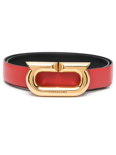 Shop Ferragamo Belts In Red
