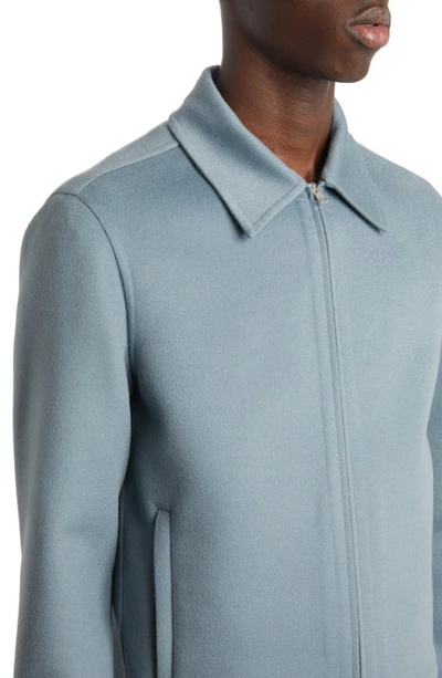 Shop Valentino Double Face Virgin Wool & Cashmere Jacket In Blue Stone