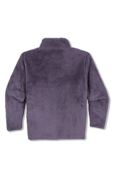 Threads 4 Thought Kids' Pershing Colorblock Faux Fur Quarter Zip Pullover In Carbon