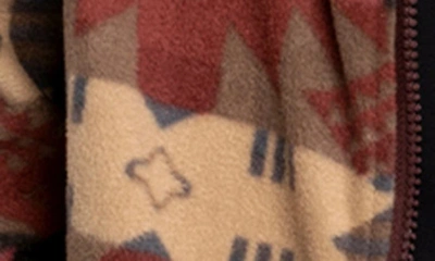 Threads 4 Thought Kids' Print Zip-up Hooded Fleece Jacket In Royal Burgundy