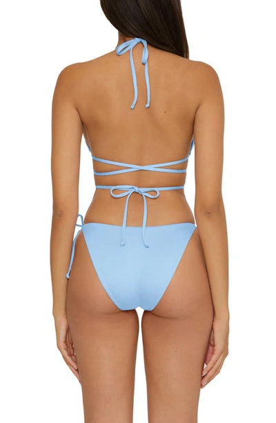 Shop Becca Color Code Wraparound Triangle Bikini Top In Blue