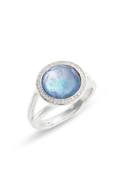 Ippolita Women's Lollipop Mini Sterling Silver, Lapis Triplet & Diamond Ring In Silver
