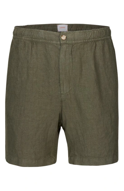 Shop Swims Amalfi Linen Shorts In Hickory