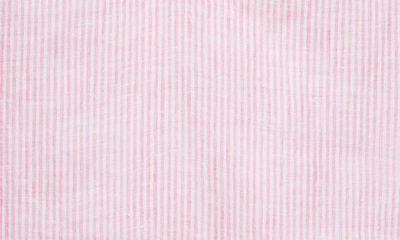 Shop Swims Amalfi Stripe Linen Popover Shirt In Blush Pink