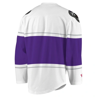 Shop Adpro Sports White/purple Panther City Lacrosse Club Replica Jersey