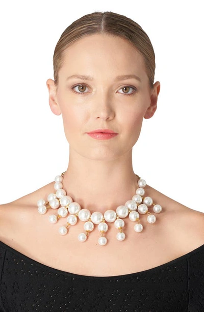 Shop Carolina Herrera Imitation Pearl Necklace In Pearl 159
