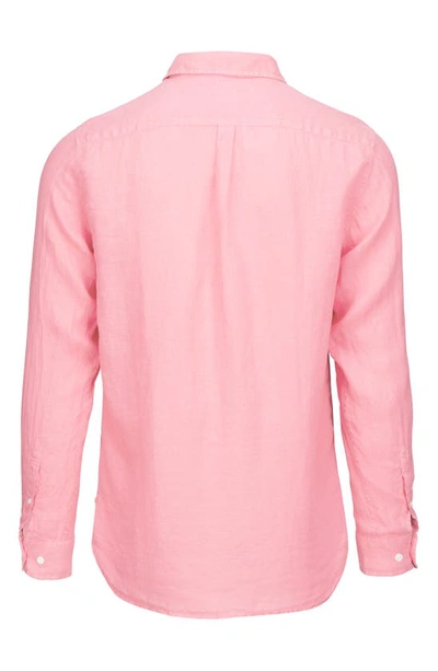 Shop Swims Amalfi Linen Button-up Shirt In Blush Pink