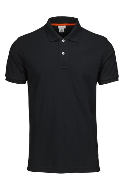 Shop Swims Sunnmore Solid Piqué Polo In Black