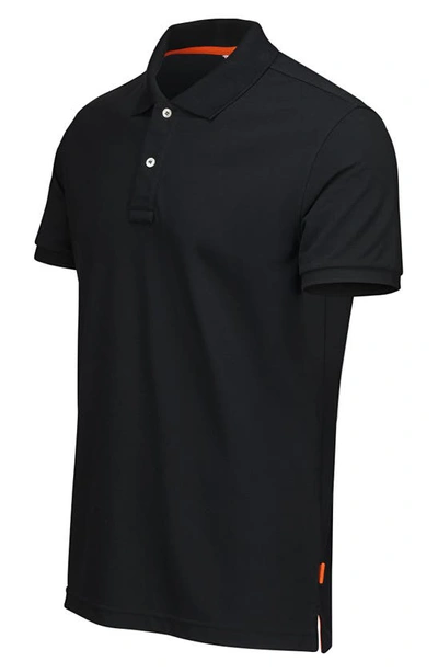 Shop Swims Sunnmore Solid Piqué Polo In Black