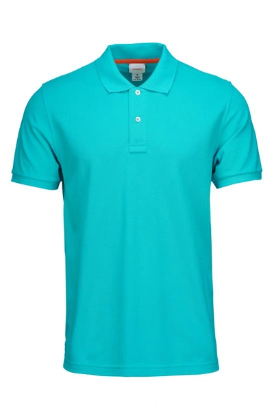 Shop Swims Sunnmore Solid Piqué Polo In Cerulean