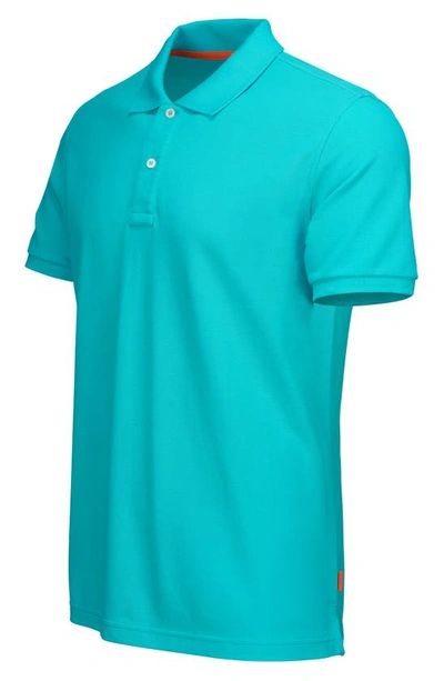 Shop Swims Sunnmore Solid Piqué Polo In Cerulean