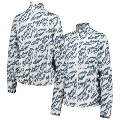 Shop Puma White The Players Cloudspun Animal Print Full-zip Jacket
