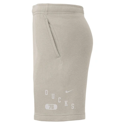 Shop Nike Cream Oregon Ducks Fleece Shorts In Natural