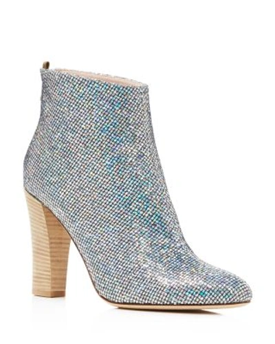 Shop Sjp By Sarah Jessica Parker Minnie Metallic Glitter High Heel Booties In Scintillate
