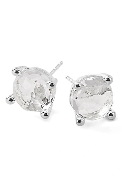 Shop Ippolita 'rock Candy' Mini Stud Earrings In Silver/ Clear Quartz