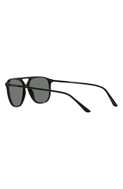 Shop Armani Exchange 56mm Pilot Sunglasses In Black