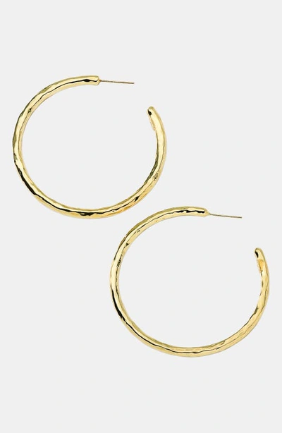 Shop Ippolita 'glamazon' 18k Gold Hammered Hoop Earrings In Yellow Gold