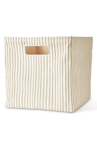 Shop Pehr Stripes Away Medium Canvas Cube In Neutral