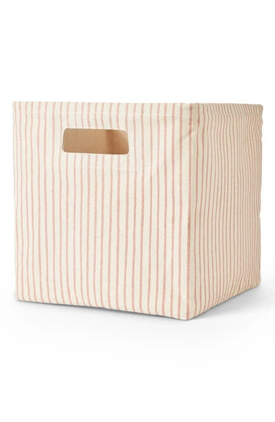 Shop Pehr Stripes Away Medium Canvas Cube In Pink
