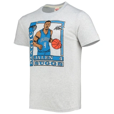 Shop Homage Jalen Suggs Heathered Gray Orlando Magic Rookie Player Pack Tri-blend T-shirt In Heather Gray