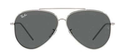 Shop Ray Ban Reverse 0rbr0101s 003/gr Aviator Sunglasses In Grey