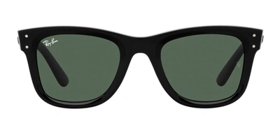 Shop Ray Ban Reverse 0rbr0502s 6677vr Wayfarer Sunglasses In Green