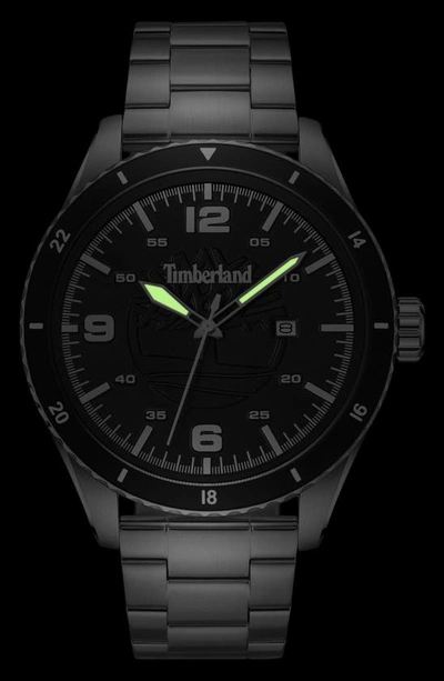 Shop Timberland Ashmont Bracelet Watch, 46mm In Silver