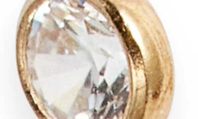 Nashelle Muse Cubic Zirconia Threader Earrings In Yellow Gold/ Cubic Zirconia