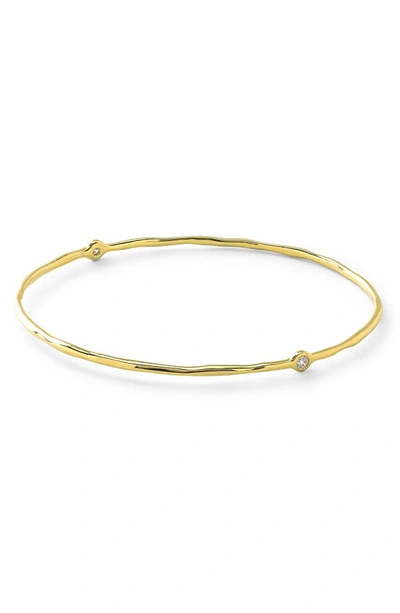 Ippolita 18k Gold Stardust Superstar 2-diamond Bangle In Green Gold