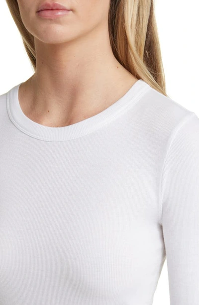 Bp. Ribbed Long Sleeve Tee In White