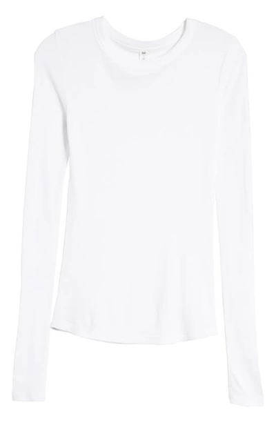 Bp. Ribbed Long Sleeve Tee In White
