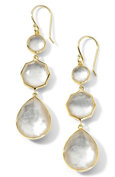 Shop Ippolita Rock Candy Crazy 8's Drop Earrings In Gold/ Mother-of-pearl