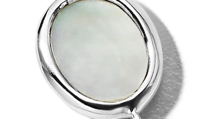 Shop Ippolita Polished Rock Candy Mini Oval Slice Station Bracelet In Silver/ Mother-of-pearl
