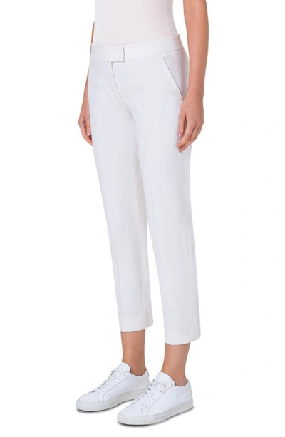 Shop Akris Punto Frankie Stretch Cotton Pants In Cream