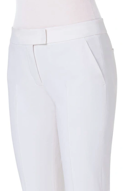 Shop Akris Punto Frankie Stretch Cotton Pants In Cream