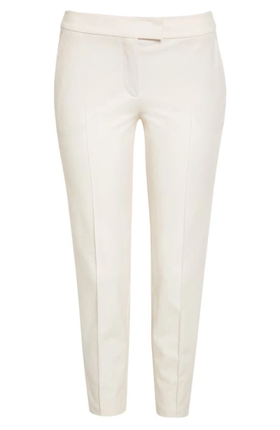 Shop Akris Punto Frankie Stretch Cotton Pants In Cream