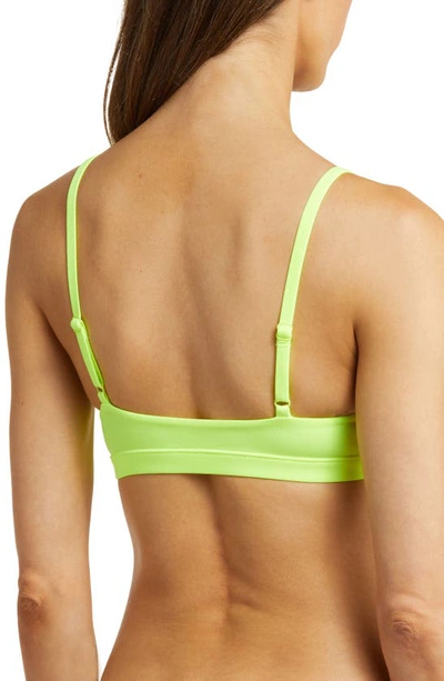 Shop Skims Fits Everybody Triangle Bralette In Green Highlighter