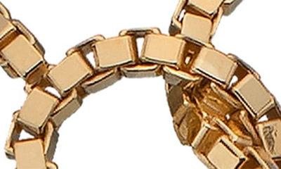 Shop Jennifer Zeuner Rima Box Chain Lariat Necklace In Gold Vermeil