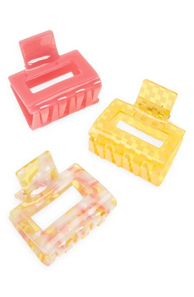 Shop Petit Moments Assorted 3-pack Roxanne Claw Clips In Yellow