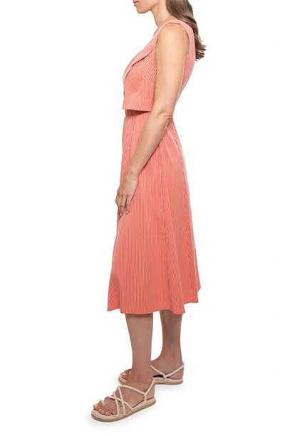 Shop Madri Collection Crossover Nursing Dress In Mandarin
