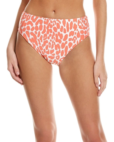 Shop Carmen Marc Valvo Reversible Bikini Bottom In Orange