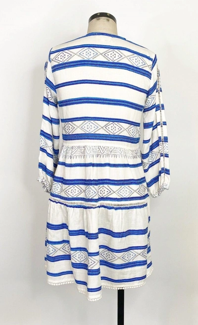 Shop Aspiga Sophia Cotton Kaftan Dress In Blue Multi