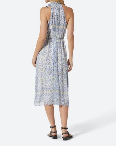Shop Joie Marietta Midi Silk Dress In Clematis Blue Multi