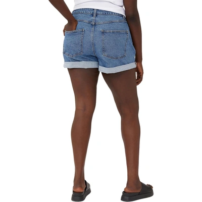 Shop Cotton On Womens High Rise Curve Denim Shorts In Multi