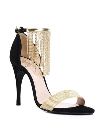 Shop Lanvin Chain Strap Sandals - Metallic